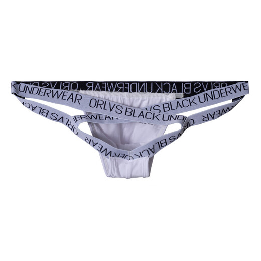 Men's thong back cross straps sexy tight sports men's t-pants with personality pink M