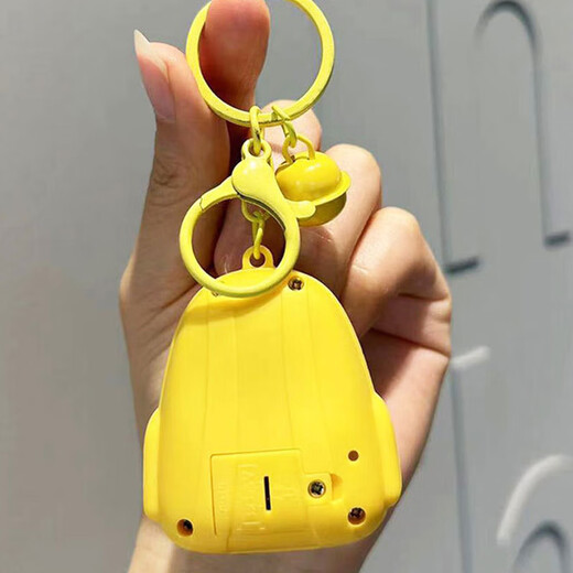 Jingji Cute Bear Schoolbag Night Light Keychain Bag Pendant Nezha Ambience Light Keychain Claw Pink Schoolbag Kitten