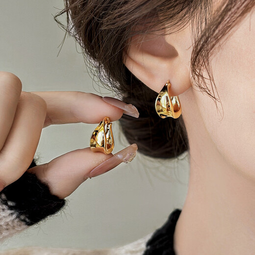 Yichan cold style retro earrings, feminine design, commuter earrings, 2025 new popular niche high-end earrings, autumn and winter cold style retro earrings