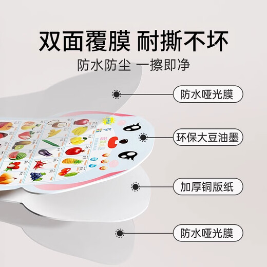 乐乐鱼（leleyu）卡通兔早教有声挂图儿童玩具宝宝识字表拼音数字男孩女孩生日礼物