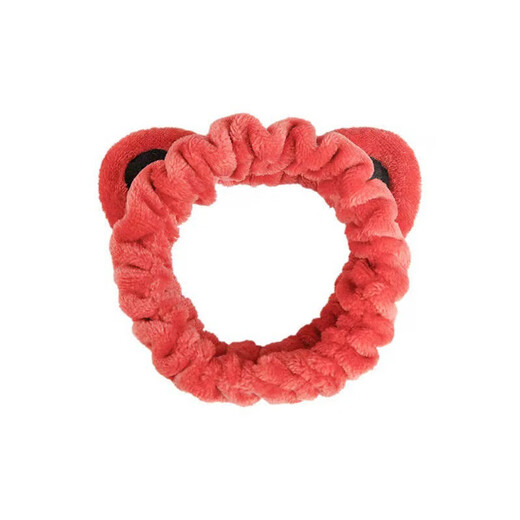 Cartoon cat ear headband for boys and girls, special headband for washing face and applying facial mask, headband, hairband, non-slip, brown three-dimensional cat ears 1 piece