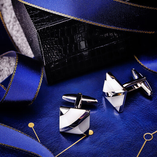 KFLK men's cufflinks, French cuff nails, shirt metal cuff nails, high-end shirt buttons, business gift cuff buttons, white