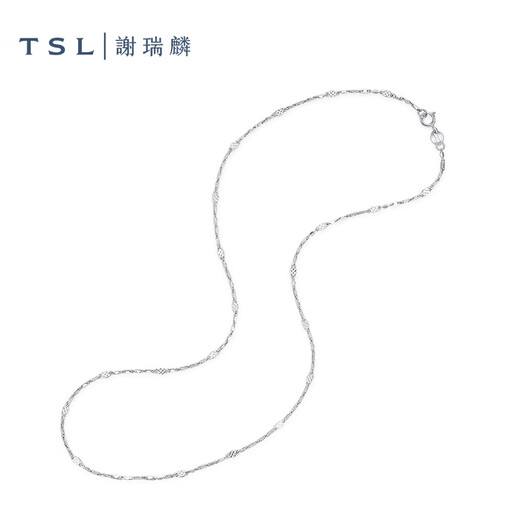 Xie Ruilin (TSL) platinum necklace simple Pt platinum plain chain women's clavicle chain BF472 platinum necklace (about 5.0g)