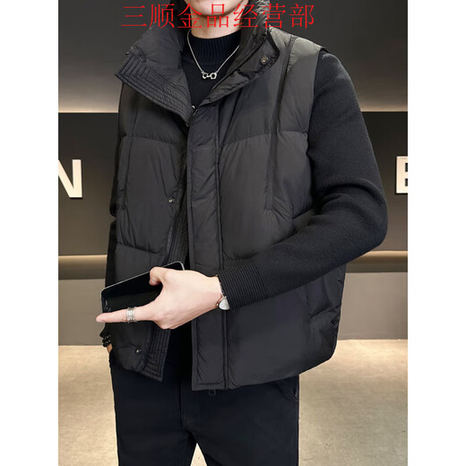 Semir Men's Stand Collar Vest 2025 New Thickened Korean Style Bread Suit Green 2XL 155-170Jin Jin is equal to 0.5kg