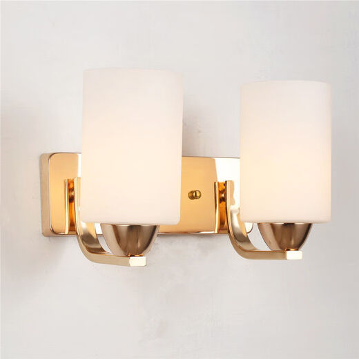 Yaotian Simple Modern Fashion Creative Bedside Glass Wall Lamp with Switch Living Room Lamp Bedroom Lamp Aisle Lamp Indoor Wall Lamp Chrome Double-ended Pull Switch E27*12 Watt LED White Light Bulb