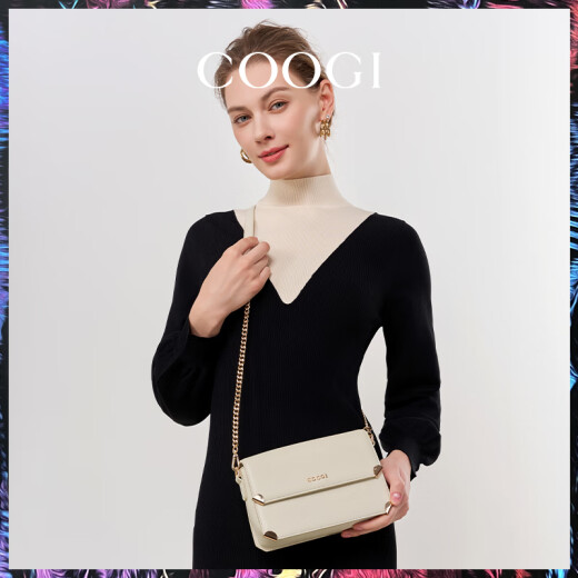 COOGI women's bag women's bag light luxury brand shoulder bag women's crossbody bag Valentine's Day birthday gift for wife and girlfriend off-white