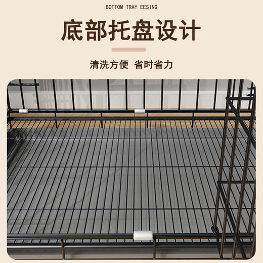 Jiamen JIAMEN (JIAMEN) Cat Cage Double Cat Cage Cat Villa Bold Cat Cage Large Household Pet Cat Nest Cattery Cat House Medium Double Layer 59*42*51 with Skylight Foldable Flagship Model Luxury Model + Cat Litter Box with Shovel