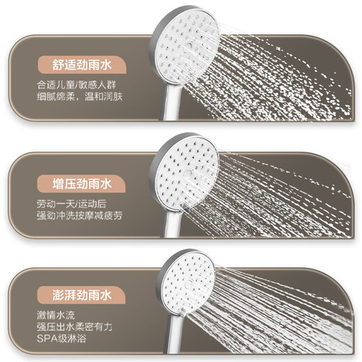 Wrigley Shower Set Booster Shower Head Home Bathroom Simple Shower Toilet Shower Set Store Manager Recommendation丨Three-speed Boosting丨No Water Discharge