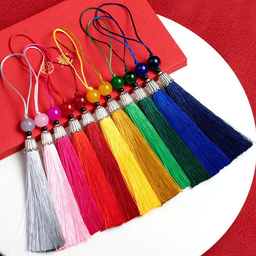 Mengkeduo tassel tassels, antique style hanging tassels, placket decoration materials, classical bookmarks, fan pendants, ethnic style accessories diy accessories, tassel tassels, red 10 pieces