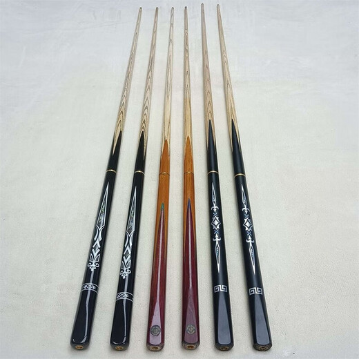 Ballroom through-bar billiard cue, small head table cue, snooker billiards public cue, American cue, Chinese black 8 eighty-nine ball, ash wood 10mm black paint public cue