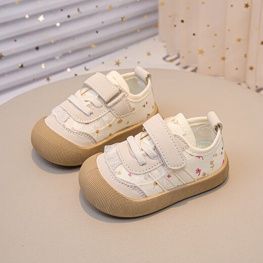 Terranis Yangma recommends lace 2025 new autumn style for infants and young children spring breathable 1 year old 2 girls 3 soft bottom non-slip 5 school beige 18 _inner length 12cm