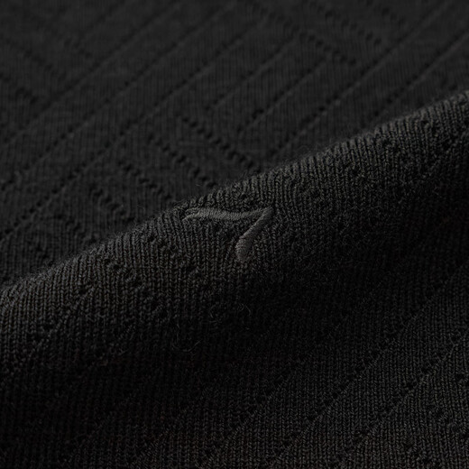 Qipai round neck sweater men's winter jacquard texture comfortable and warm men's casual all-match sweater black S (165)