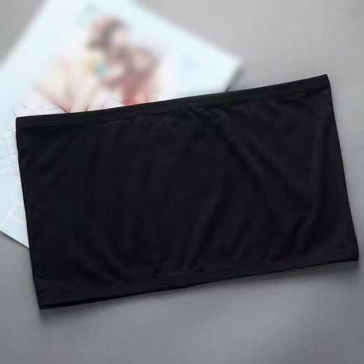 Doqianzi 1/2 piece strapless bra bra for women to prevent exposure one-piece student bottoming summer tube top white flat mouth + black flat mouth One size fits all 80-120Jin Jin equals 0.5 kg