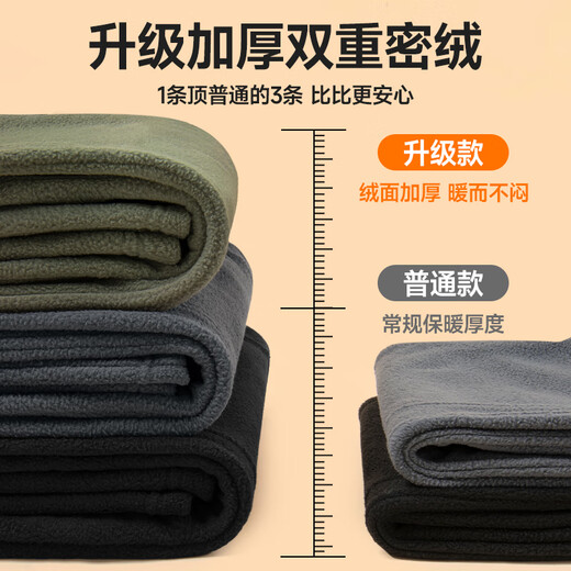 MINISO double-sided polar fleece soft and glutinous drape pants for men, autumn and winter velvet thickened sweatpants, loose straight wide-leg sweatpants, palm green 4XL (weight 205-230Jin Jin is equal to 0.5 kg)