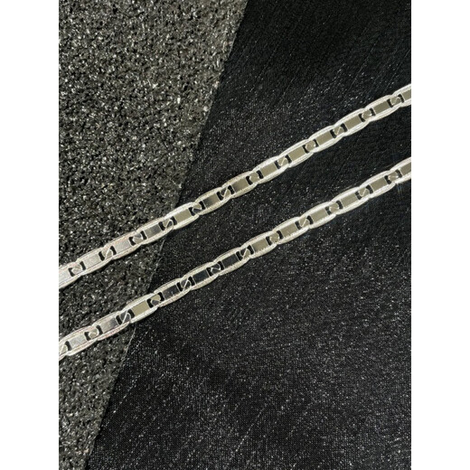 Nilan men's platinum necklace PT950 versatile trendy men's tile chain platinum bag fashion clavicle chain tile chain 5.3mmx60cmx21g S