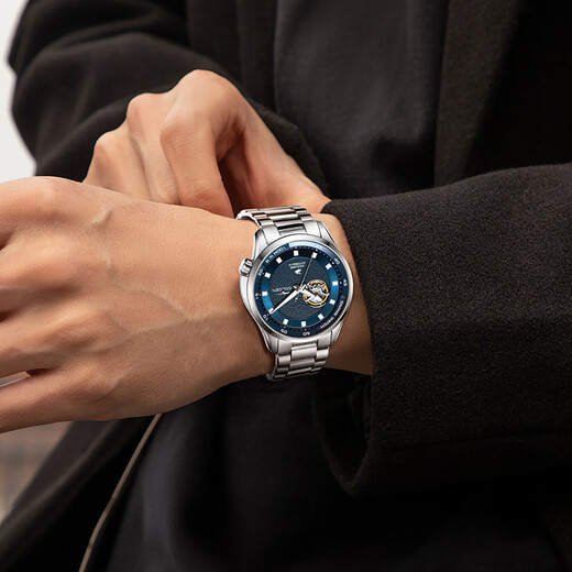 GOLGEN montre hommes Jiaolong 300m plongée bracelet en acier montre mécanique pour hommes cadeau de Noël pour petit ami 16016 modèle professionnel creux plaque noire bracelet en acier 6196