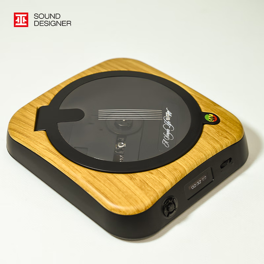 Wupai single life W CD player high-fidelity high-thrust Bluetooth creative gift retro album pure CD player portable bamboo pattern color