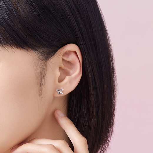 Liuguifu Jewelry Platinum Earrings Women's PT950 Butterfly Dream Earrings Earrings Birthday Gift 1.95g