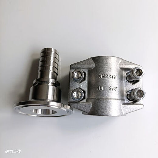 304不锈钢TC卡盘扣压接头安全夹套装EN144203卡箍DIN28 EN14420-3光卡箍100*8