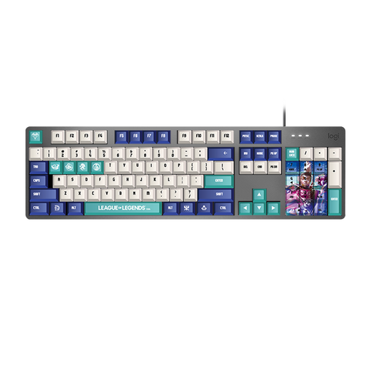 Logitech K845 Game de clavier mécanique E-sports E-Sports Wired Keyboard Office Office Clavier Keycap personnalisé Custom Keycap Offrez des cadeaux pour garçons Girlfriend K845 League of Legends Ike Limited Edition Red Axe