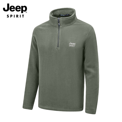 JEEP SPIRIT Jeep sweatshirt men's spring and autumn men's long-sleeved casual men's fleece jacket men's top military color XL