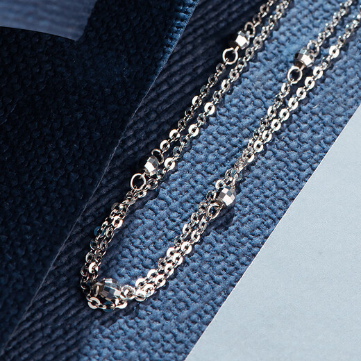 Jincaifu platinum bracelet personalized women's round bead bracelet birthday gift to girlfriend pt950 platinum chain platinum round bead bracelet about 3g