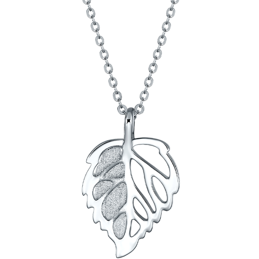 Saturday Fortune PT950 Shining Leaf Platinum Pendant for Women B0610595 About 2.83g 40+5cm Birthday Gift