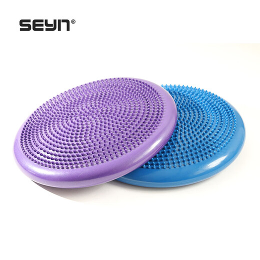 瑜伽充气坐垫 按摩坐垫感统康复训练平衡盘脚踝锻炼平衡稳定器材 蓝色赠充气筒