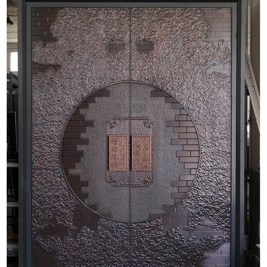 CLCEY cast aluminum explosion-proof villa door double door rural self-built house entrance door household anti-theft copper door courtyard door single-sided 8mm cast aluminum shipping packaging ten years warranty