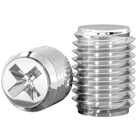 Tianzhuo Hardware 304 stainless steel cross flat end set screw headless flat tail machine meter screw stop jack screw M2M2.5M3M4 M3*8-100 pieces