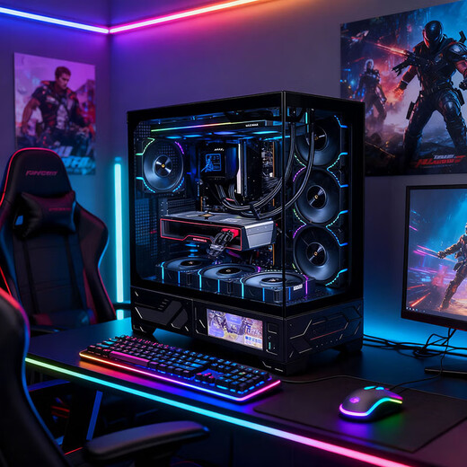 ASUS family bucket 9800x3d host RTX5070Ti 5080/5070 graphics card assembly computer host game host e-sports design desktop host DIY complete machine 9800X3D+32G+1T丨Configuration one