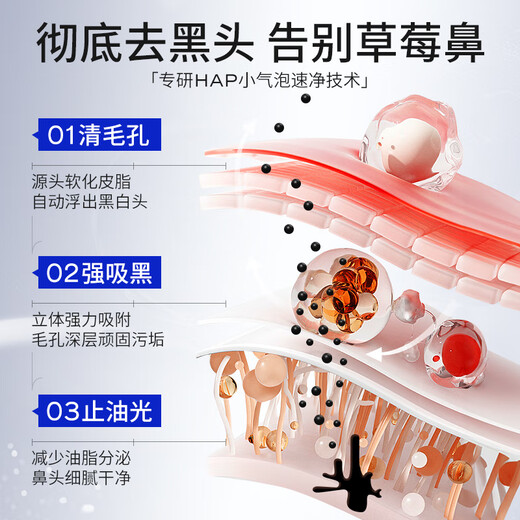 Huameike HURMEVKOR Mitesser-Reinigungsartefakt-Nasenpflaster entfernt Mitesser, repariert Poren, verkleinert Poren und Akne, reinigt die Mitesser-Exportflüssigkeit gründlich, reinigt Poren und entfernt Mitesser, Pflegeset*2