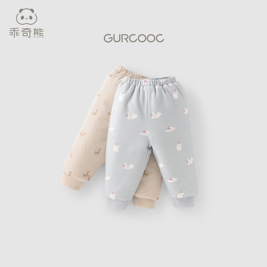 乖奇熊【暖护棉】宝宝冬季夹棉保暖棉裤婴幼儿童外穿抗菌加厚防风束脚裤