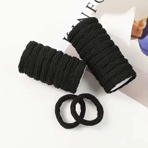 Jisenjia INS Large Intestinal Hair Tie High Ponytail Ball Head High Elasticity Hair Rope Hollow Design High-end Hair Accessories Headband Wave Mixed Color (10 Pack)