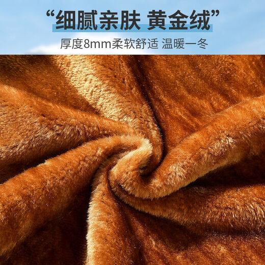 Bisi sheepskin jacket and leather pants men's suit plus velvet thickened oil-proof and waterproof overalls middle-aged and elderly cold-proof and warm leather jacket men's gold velvet patch pocket top XL small size