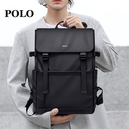 POLO Backpack Men's Travel Backpack Men's Lightweight Flip School Bag 15.6/16 Inch Computer Bag Business Travel Bag