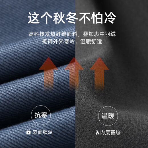 YOUNGOR рубашка с длинными рукавами мужская осенне-зимняя мужская терморубашка из смесовой ткани с термоподкладкой теплая и удобная серая VLBN119759DBA 41