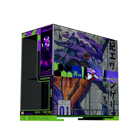 Geometry Future Model5 M5 gaming computer desktop main chassis 360 water cooling/E-ATX motherboard/TypeC/white black 2D theme chassis private customization UV printing M5 250981-Black Gundam black chassis customization