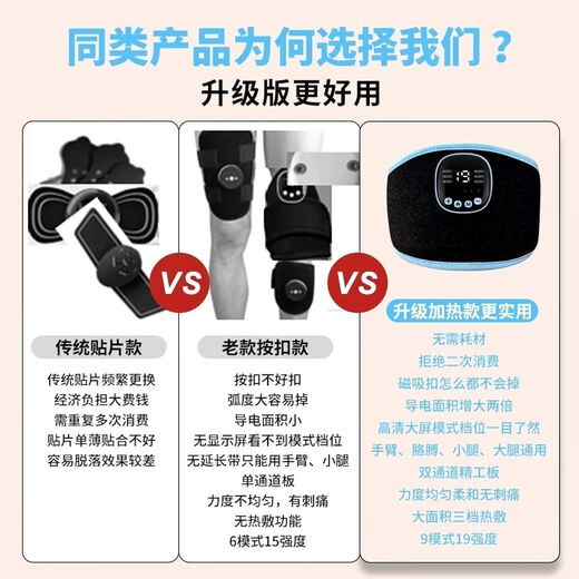 Kang Junhong hand rehabilitation trainer, finger and hand massager, stroke hemiplegia arm and leg function electric 5, 6 modes, 19 levels of intensity, 3 levels of hot compress black and blue