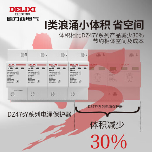 Delixi Electric lightning and surge protector DZ47sY-II40kA2P385V