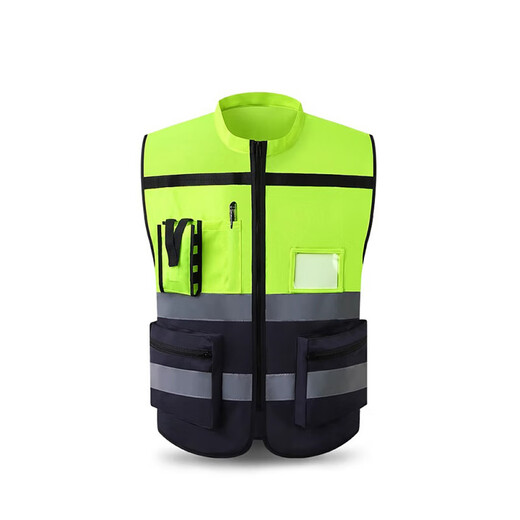 Leadership reflective vest motorcycle riding safety clothing construction site vest reflective clothing jacket riding traffic yellow L