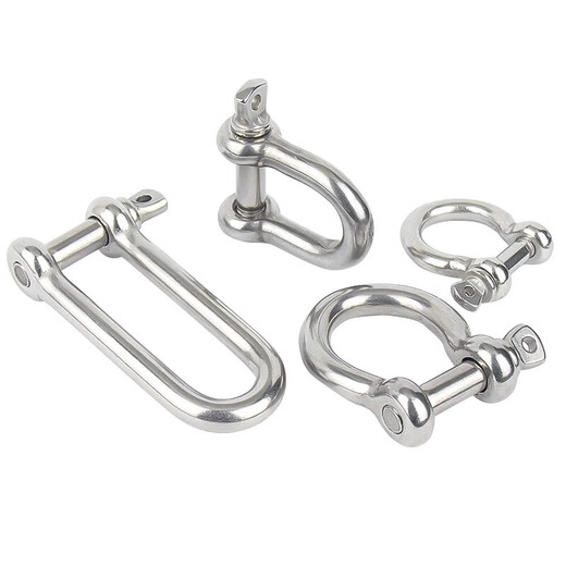 Jinchao national standard 304 stainless steel d-shaped bow u-ring lifting ring lifting shackle connection port lifting lug M22 (bow shackle)