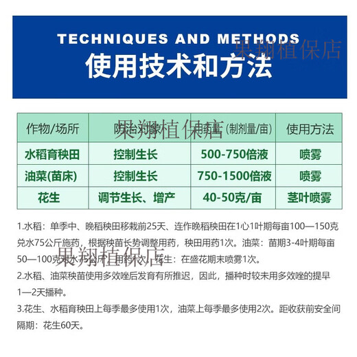 Jianpai 15% paclobutrazol powder peanut, rape, rice and wheat dwarf plant control and increase yield plant growth regulator 500g (10 bags)