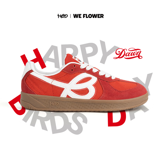 We Flowerweflower Deutsche Trainingschuhe für Frauen HBD Joint Marken Männer und Frauen vielseitige Brettschuhe atmungsaktive rote Sportarten und Freizeitschuhe für Jungen und Red 38