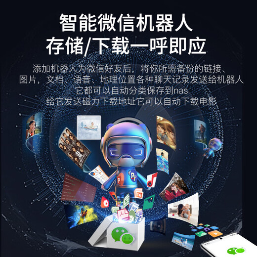 Zhixiaohui WITXIAOHUI Private Cloud A3 Quad-Core-NAS-Netzwerkspeicher Home Personal Cloud Festplattenschrank Server Fotoalbum Backup-Dateisynchronisierung Mobiltelefon Tablet-Erweiterung Einzelfestplatte Einstiegsklasse A3 Pro Schwarz 4+32G unterstützt 3,5-Zoll-Festplatte