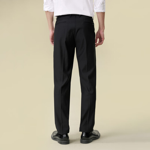 Heilan House (HLA) trousers for men, spring and autumn light business slim trousers, commuter trousers for men, black 25 L 175/84A recommended 66-71kg
