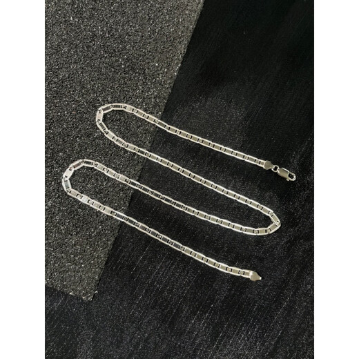 Nilan men's platinum necklace PT950 versatile trendy men's tile chain platinum bag fashion clavicle chain tile chain 5.3mmx60cmx21g S