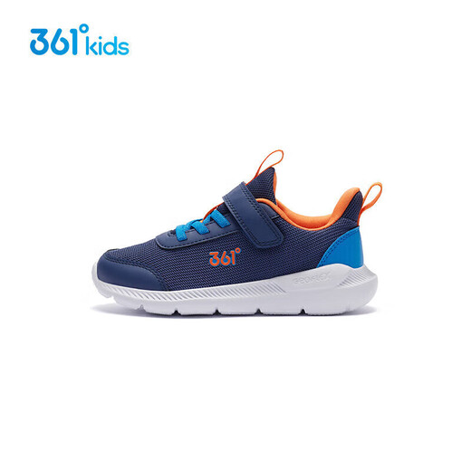 361°儿童运动鞋男女童(3-12岁)防撞鞋头密网休闲跑鞋 蓝 28