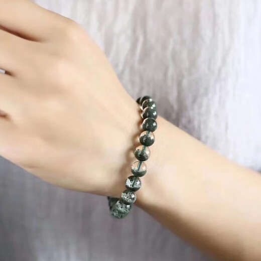 DR-FLVVS Green Ghost Cornucopia Crystal Bracelet Men's and Women's Ghost Crystal Thousand Layers Green Crystal Beads Gypsophila Bracelet Bead Diameter Approximately 6mm Single Circle