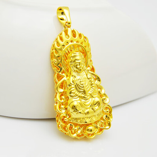 Nilan Fat Donglai same style 18k gold pendant without chain 18K male Guanyin men's yellow l gold Guanyin model large size 6 cm high * 3 cm wide